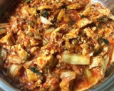 キムチ納豆厚揚げ丼(無水鍋使用)作り方3写真