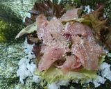 大人のおにぎらず、生ハムペッパー。作り方1写真