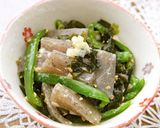 ヘルシー♪蒟蒻わかめピーマンの酢味噌和え作り方8写真
