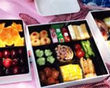 簡単かわいい花みかん飾り切りカットお弁当作り方3写真