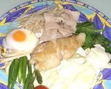 ヘルシーに温野菜と温玉で鱈チャンチャン焼作り方8写真