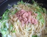 茹で汁そのまま！キャベツナ中華パスタ作り方2写真