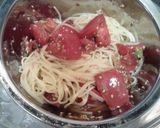簡単！めんつゆトマトの冷製パスタ作り方3写真