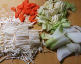 春が来た♪春野菜のお味噌汁作り方1写真