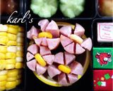 簡単かわいい花ウインナーソーセージお弁当作り方3写真