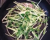 水菜と豚肉の パッパッと炒め作り方2写真