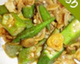 オクラと豚肉の炒め物作り方4写真