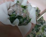 ♪小松菜たっぷりヘルシーなグリーン焼売♪作り方4写真