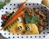 薄焼き卵で＊ふなっしーデコカレー作り方8写真