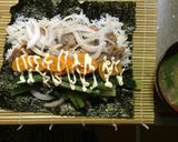 彩り味噌ブタとお野菜とマヨの太巻き!v作り方7写真