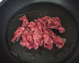 ガッツリヘルシー長芋と連呼の牛肉炒め作り方3写真
