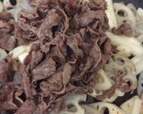 ガッツリヘルシー長芋と連呼の牛肉炒め作り方5写真
