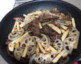 ガッツリヘルシー長芋と連呼の牛肉炒め作り方6写真