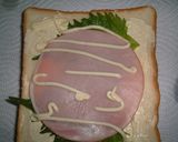 大葉ハムチートースト作り方2写真