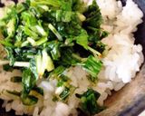 水菜の菜っ葉ごはん作り方4写真