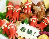 運動会「赤組応援!弁当」作り方10写真