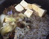 鯨大和煮缶で肉豆腐作り方5写真