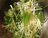 水菜とささみの冷製梅肉パスタ作り方3写真