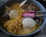 ホタテとウニのクリームパスタ作り方3写真