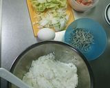 鮭とじゃこの和風チャーハン♪作り方1写真