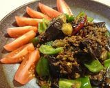 激ウマッ！茄子と挽き肉ピリ辛ニンニク炒め作り方9写真