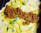 大葉と納豆の卵焼き作り方4写真