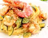 簡単★ズッキーニと海老のパスタ作り方11写真
