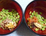 ツナマヨと枝豆のおにぎり作り方1写真