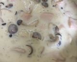 お一人さまランチ！しめじのクリームパスタ作り方6写真