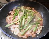 簡単！アスパラとベーコンのめんつゆパスタ作り方7写真