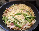 簡単！アスパラとベーコンのめんつゆパスタ作り方8写真