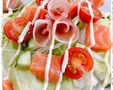 ❀山葵だれ☆生ハム＆サーモンのサラダ丼❀作り方7写真