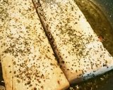 マグロステーキ・にんにくバジル・父の日に作り方4写真