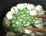 低脂肪　鶏つくね オクラあんかけ風作り方6写真