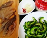 いかと塩レモンでゴーヤチャンプル作り方1写真