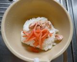 シーチキン紅生姜のウスターソースおにぎり作り方2写真
