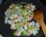 そら豆と鶏もも肉の塩炒め作り方4写真
