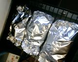 両面焼きグリルでハンバーグのホイル焼き作り方2写真