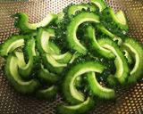 ゴーヤとイカのワタ炒め作り方1写真