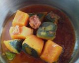 味染み～かぼちゃの煮物♪作り方3写真