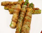 アスパラとチータラのイタリアン焼き春巻き作り方5写真