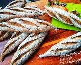 全粒粉100％(小麦&ライ麦)の素朴パン作り方15写真