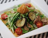 簡単料理☆豚と揚げ茄子のハリハリぽん酢焼作り方10写真