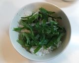 朝食＆お弁当！梅ご飯❀しらすと大葉のせ作り方6写真