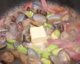 空まめとアサリとベーコンのパスタ作り方4写真
