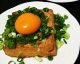 ★厚揚げ焼き★カリふわっ♪黄身とろ～り作り方3写真
