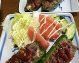 ピーマンの肉と納豆詰め作り方9写真