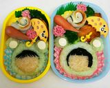 梅雨 カエルかぶり男の子・女の子キャラ弁作り方4写真