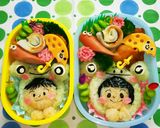 梅雨 カエルかぶり男の子・女の子キャラ弁作り方5写真
