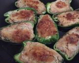 おからと豚こまのピーマン肉詰め＊甘辛ダレ作り方6写真